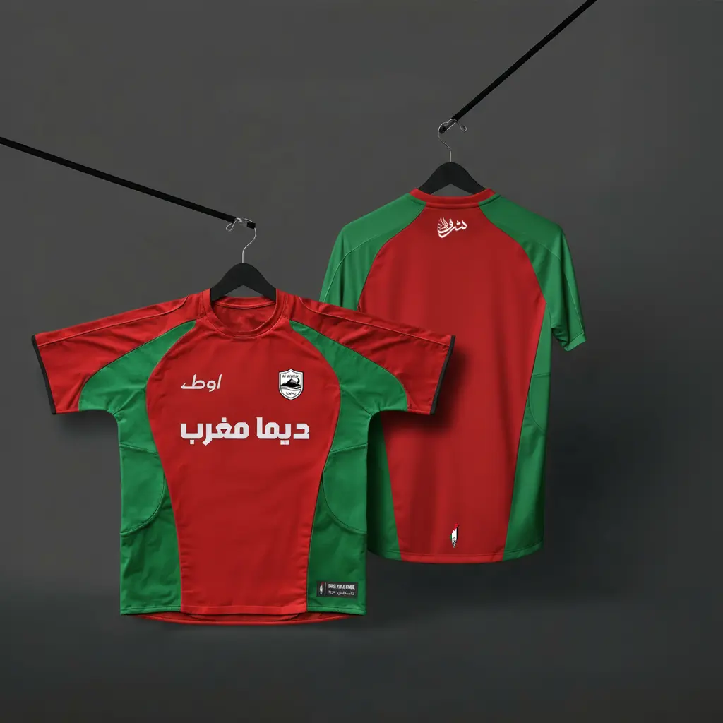 Maillot Maroc Rouge Vert Ma boutique